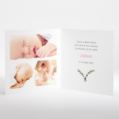 Faire-part de naissance Deux petits pas