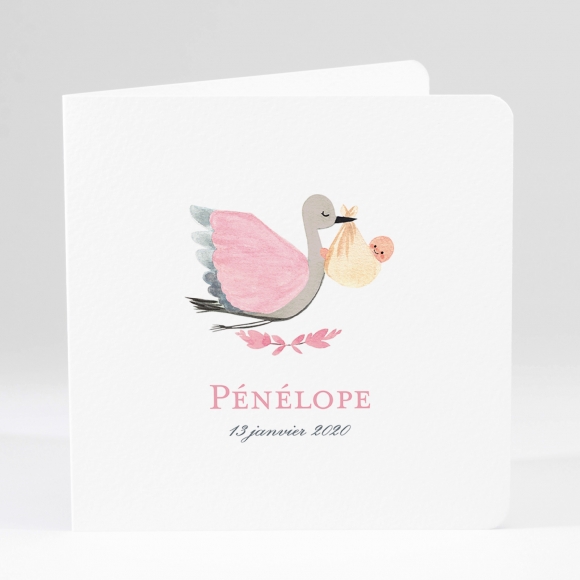 Faire-part de naissance Cigogne