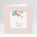 Faire-part de naissance Flamants