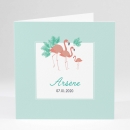 Faire-part de naissance Flamants