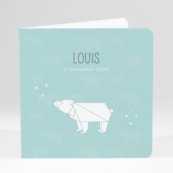 Faire-part de naissance Origami