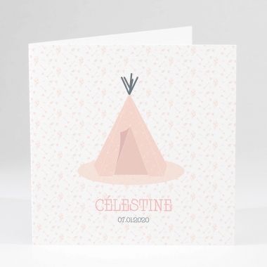 Faire-part de naissance Tipi