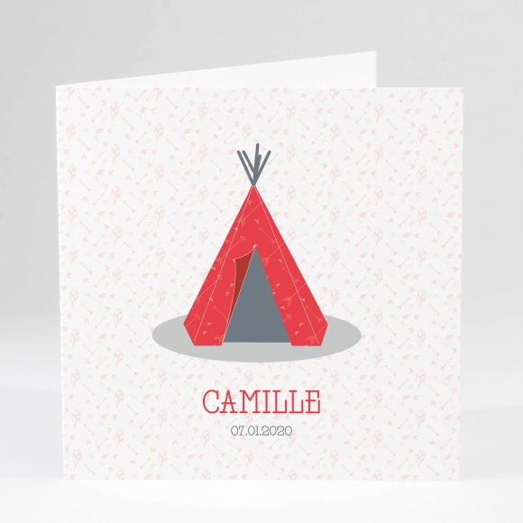 Faire-part de naissance Tipi