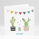 Faire-part de naissance Famille cactus