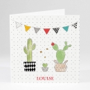 Faire-part de naissance Famille cactus