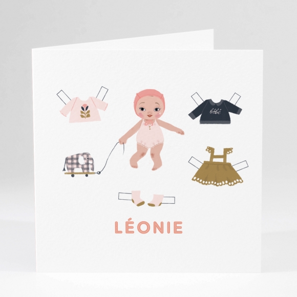 Faire-part de naissance Paperdoll