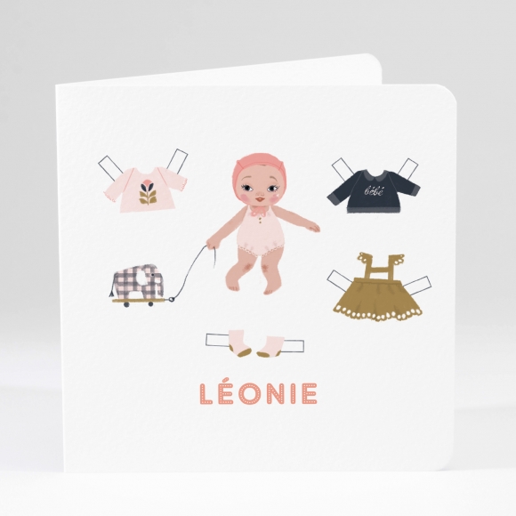 Faire-part de naissance Paperdoll