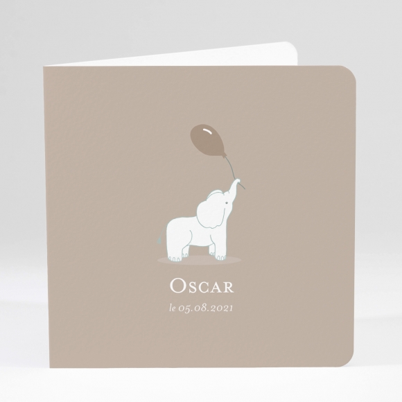 Faire-part de naissance Eléphant joueur