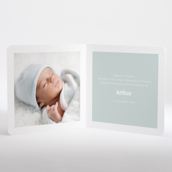 Faire-part de naissance Petit amour 4 enfants