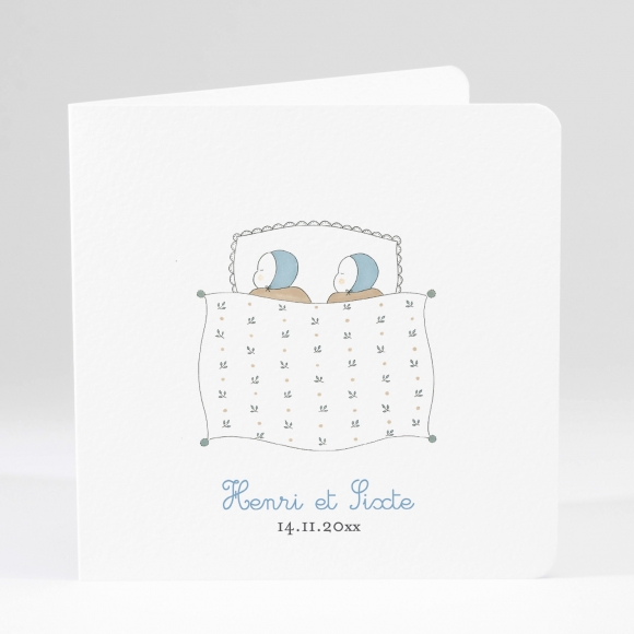 Faire-part de naissance Jumeaux