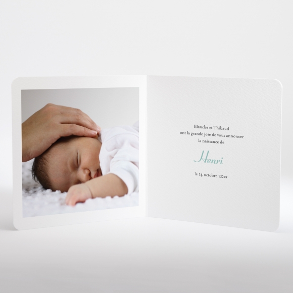 Faire-part de naissance My little family boy