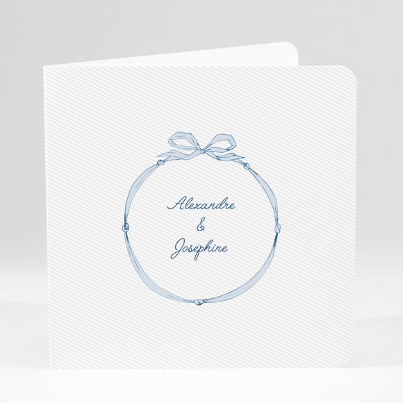 Faire-part de mariage Elégant médaillon drapé