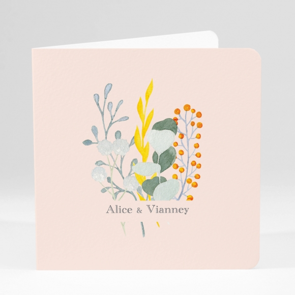 Faire-part de mariage Bouquet sauvage