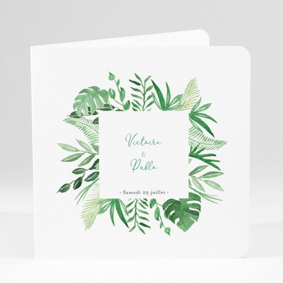 Faire-part de mariage Composition tropicale