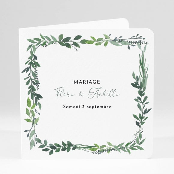 Faire-part de mariage Just green