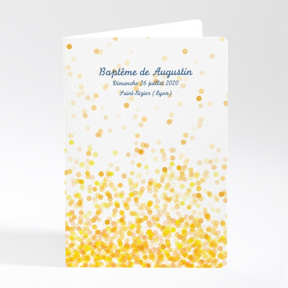 Livret de messe baptême Confettis