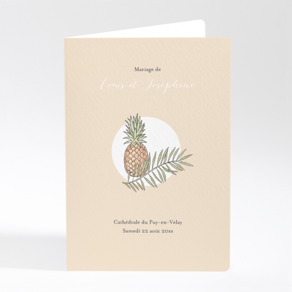 Livret de messe mariage Ananas