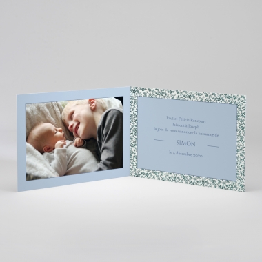 Faire-part de naissance Feuillage doré
