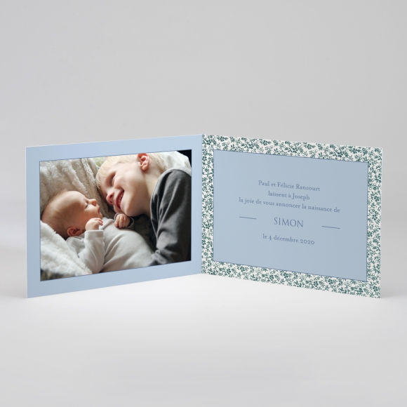 Faire-part de naissance Feuillage doré