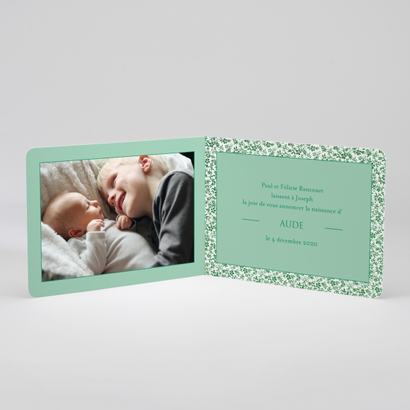 Faire-part de naissance Feuillage doré