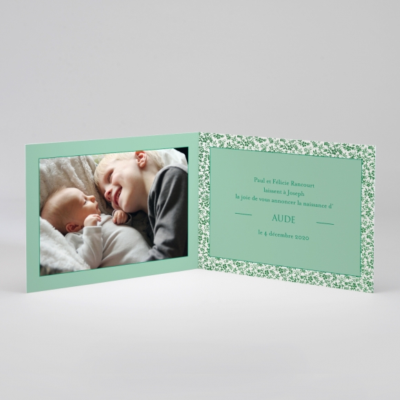 Faire-part de naissance Feuillage doré